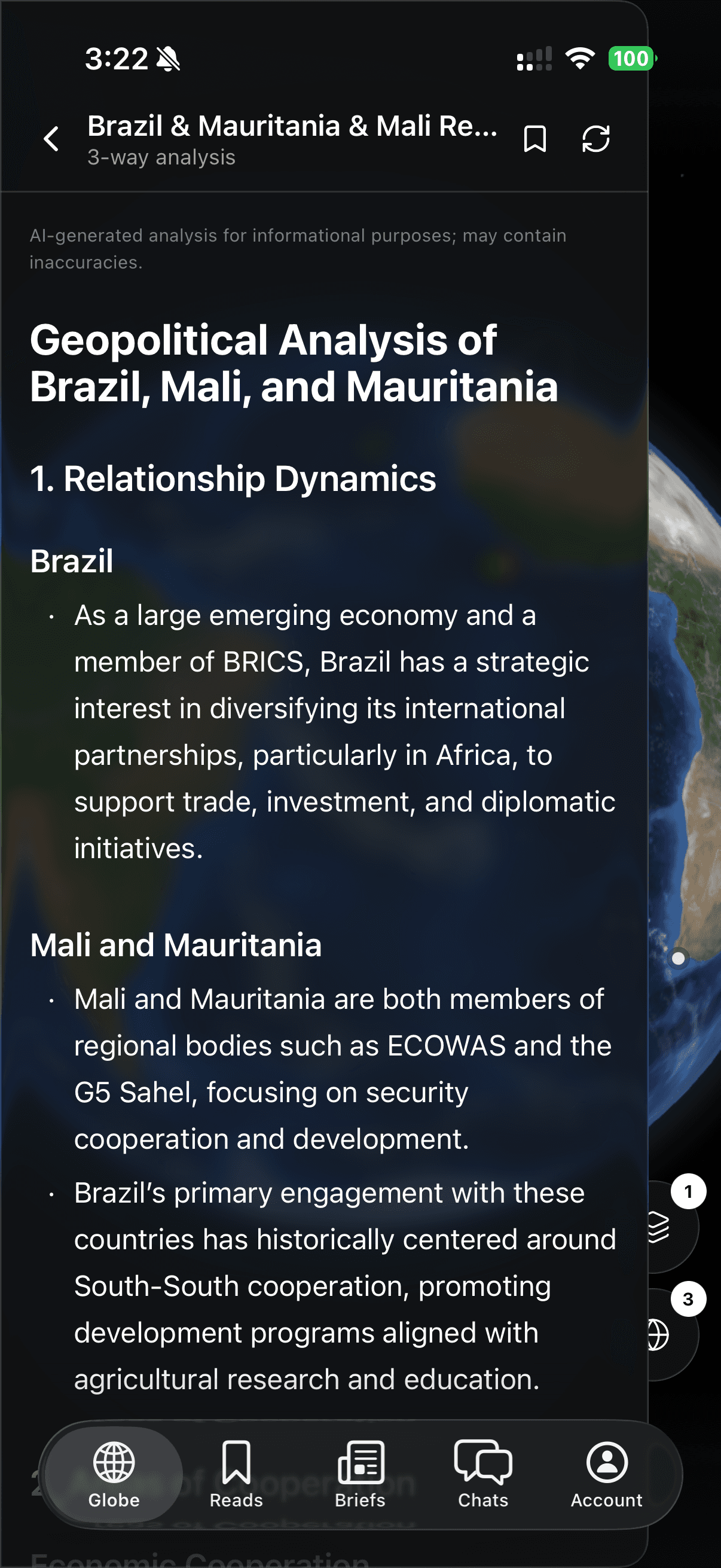 A three-way geopolitical analysis of Brazil, Mali and Mauritania
